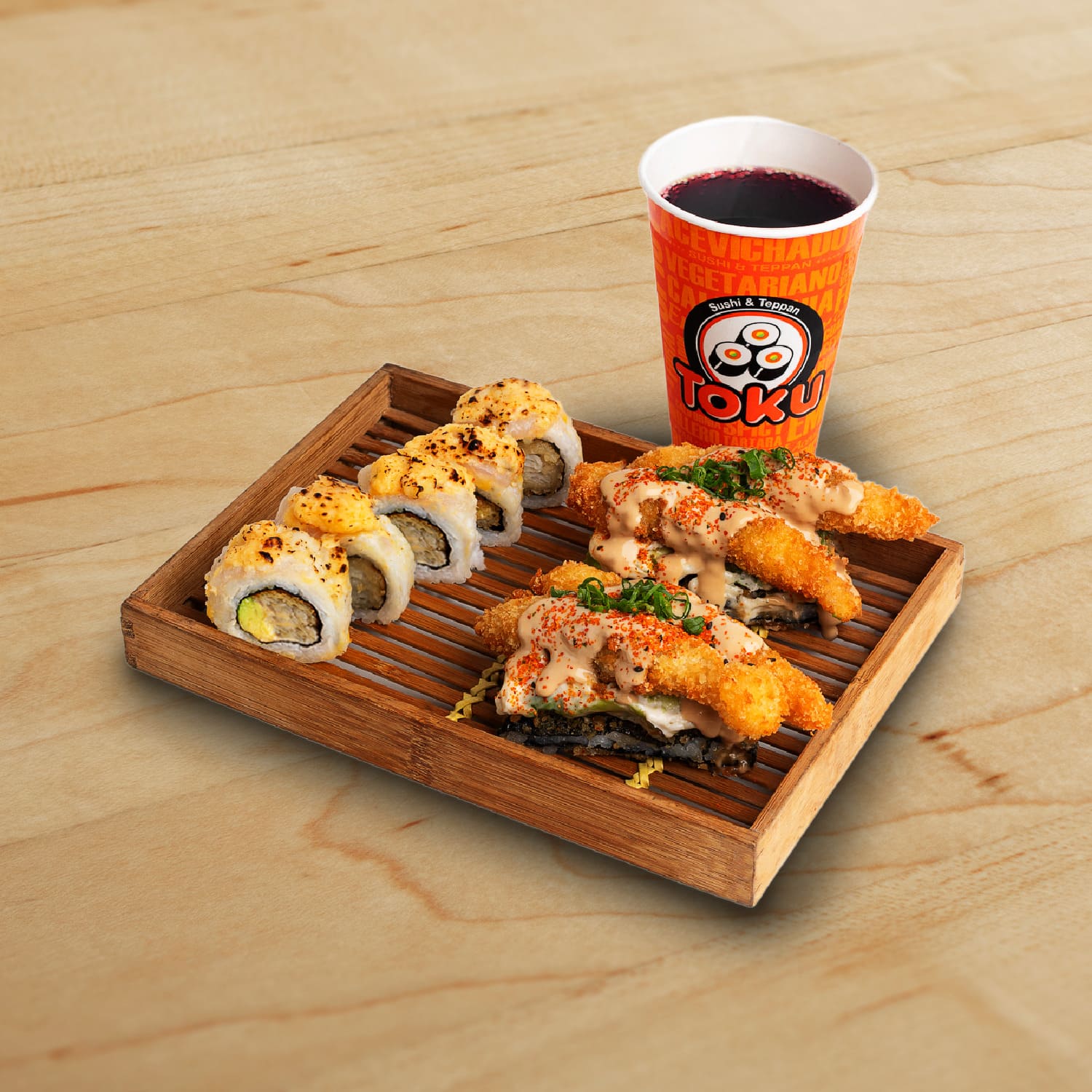 Maki Tostón + bebida